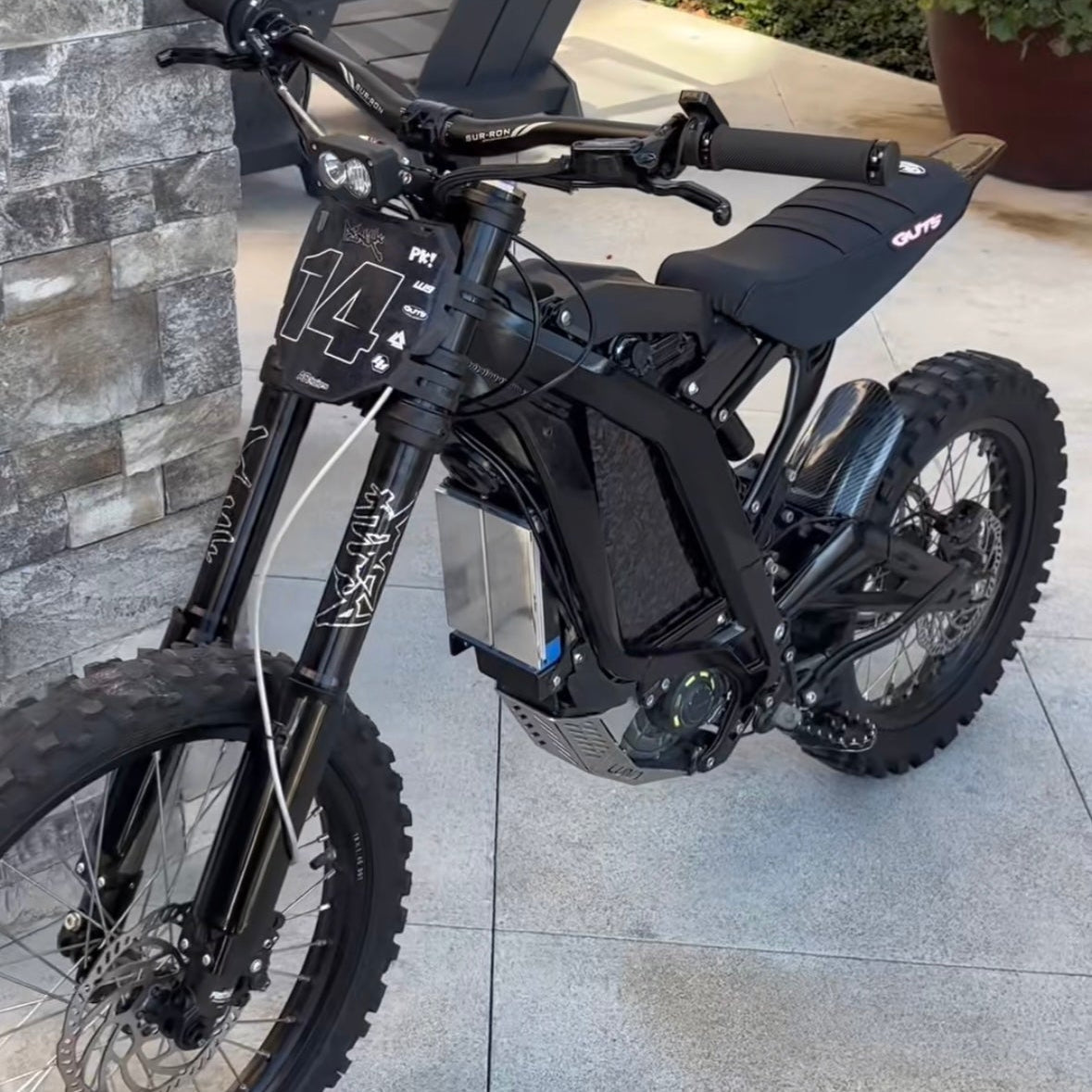 Glossy Forged Carbon Battery Wrap