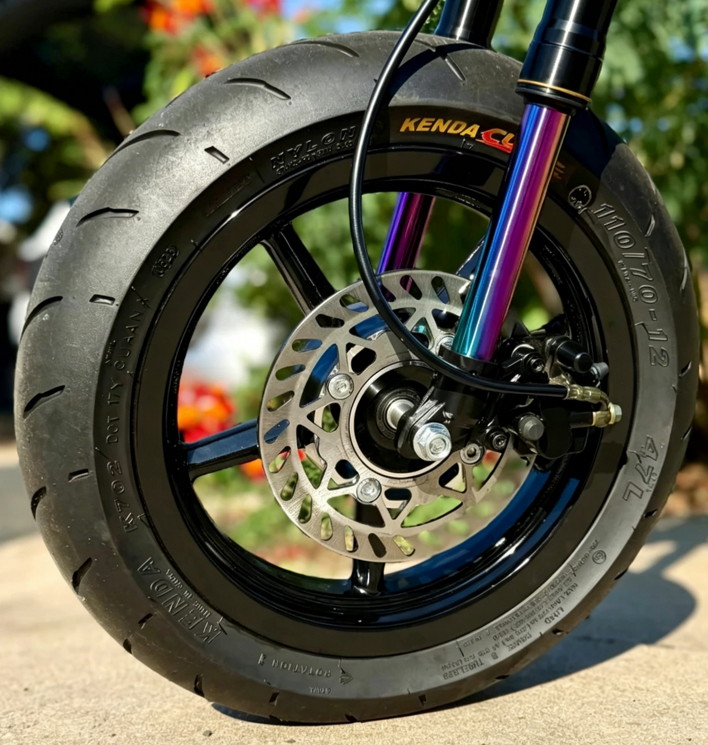 17" Universal Mini E-Moto Supermoto Wheel Set